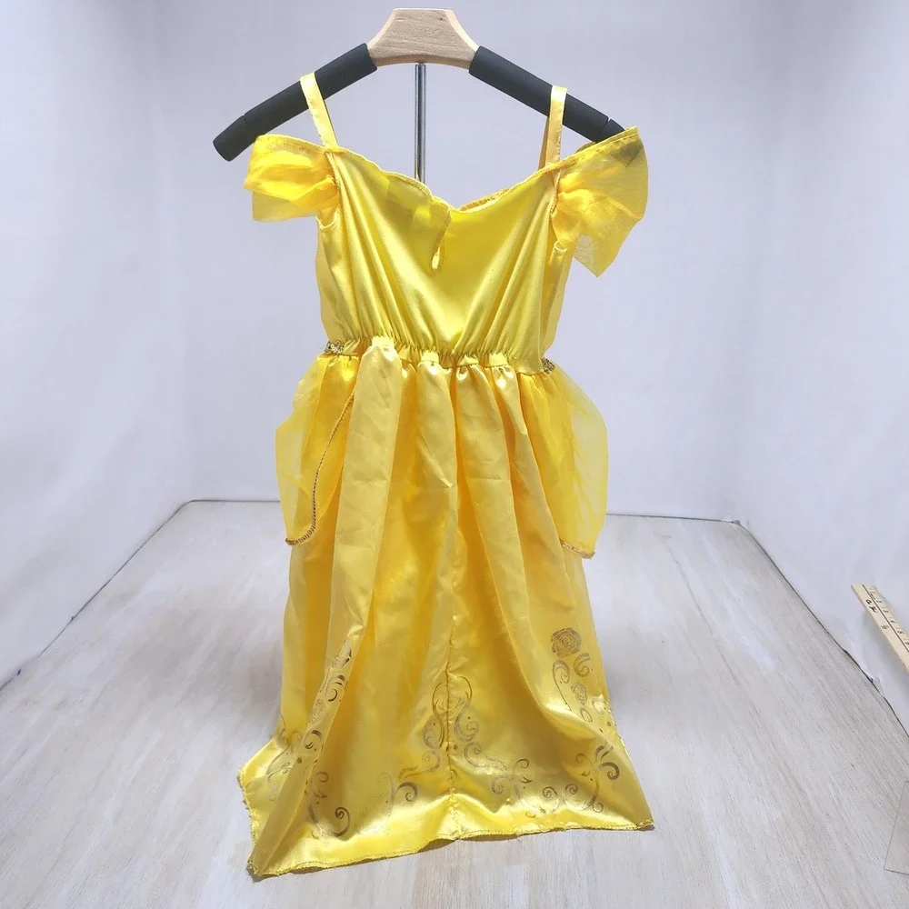 Disney Belle Princess Costume Dress Girls 4-6X Yellow Beauty and the Beast Jakks